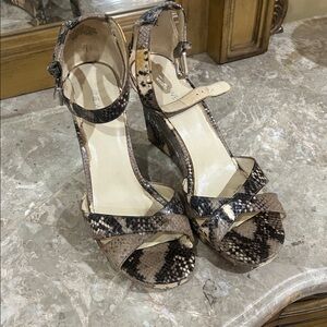 Nine West wedge size 11  Snake Print Women’s Sandals